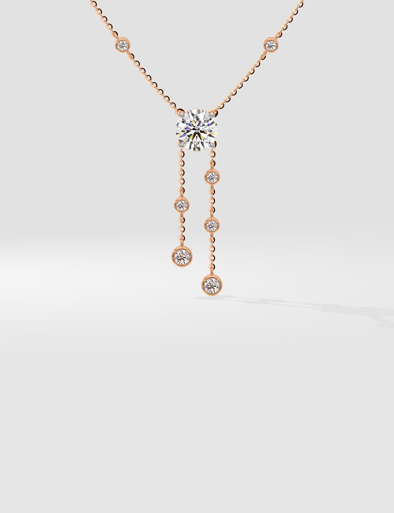 Stellar Solitaire Drop Necklace - House Of Quadri