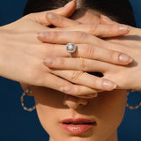 3 ct Cushion Halo Solitaire Ring