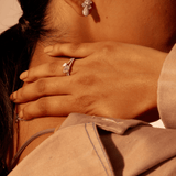 1 ct Two Pear Diamond Ring