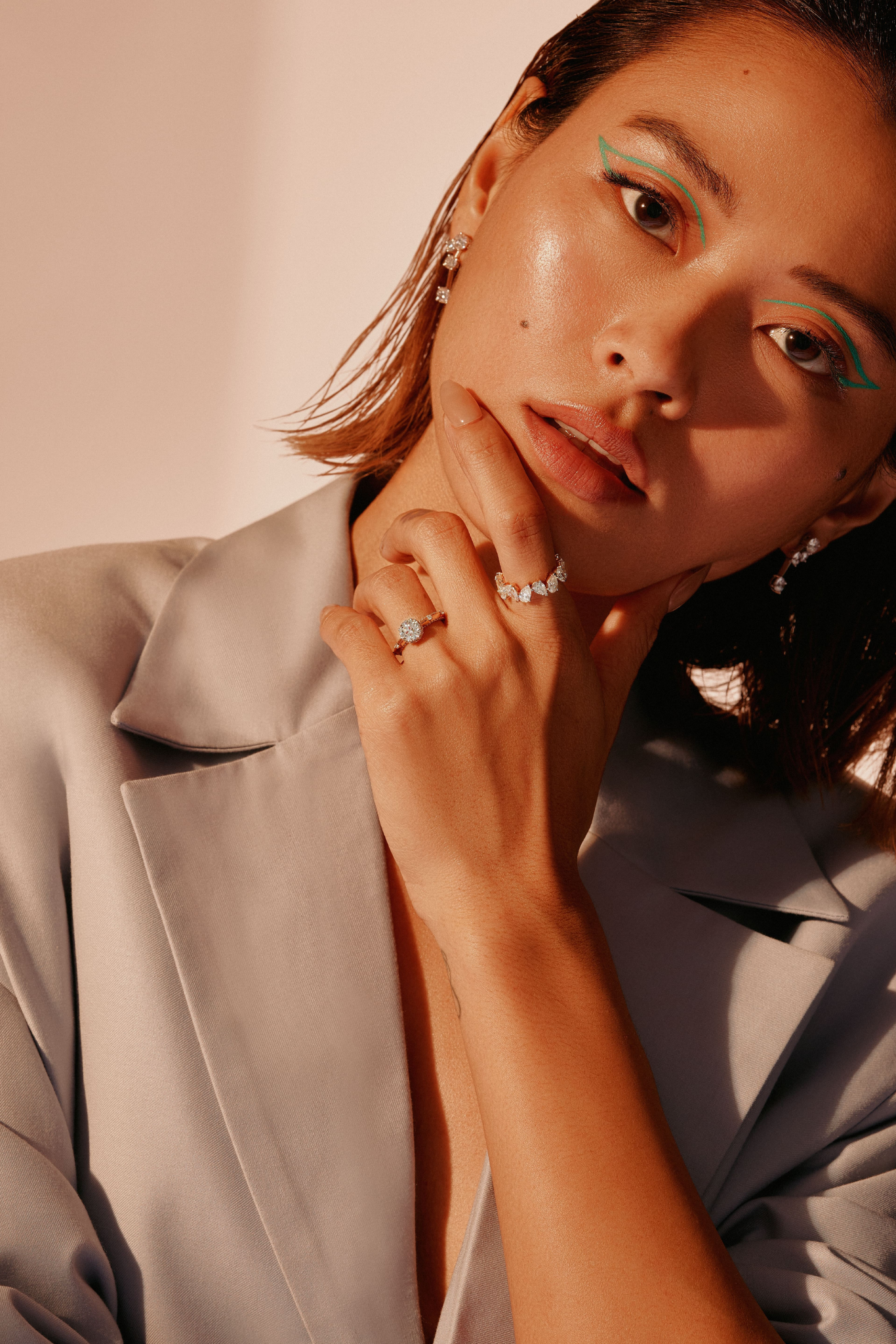 Empowered Invisible Halo Side Studded Solitaire Ring - House Of Quadri