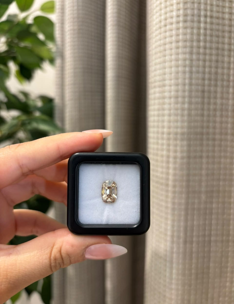 3.06 Ct Old Mine Cushion Cut (Light Brown) VVS2 - House of Quadri