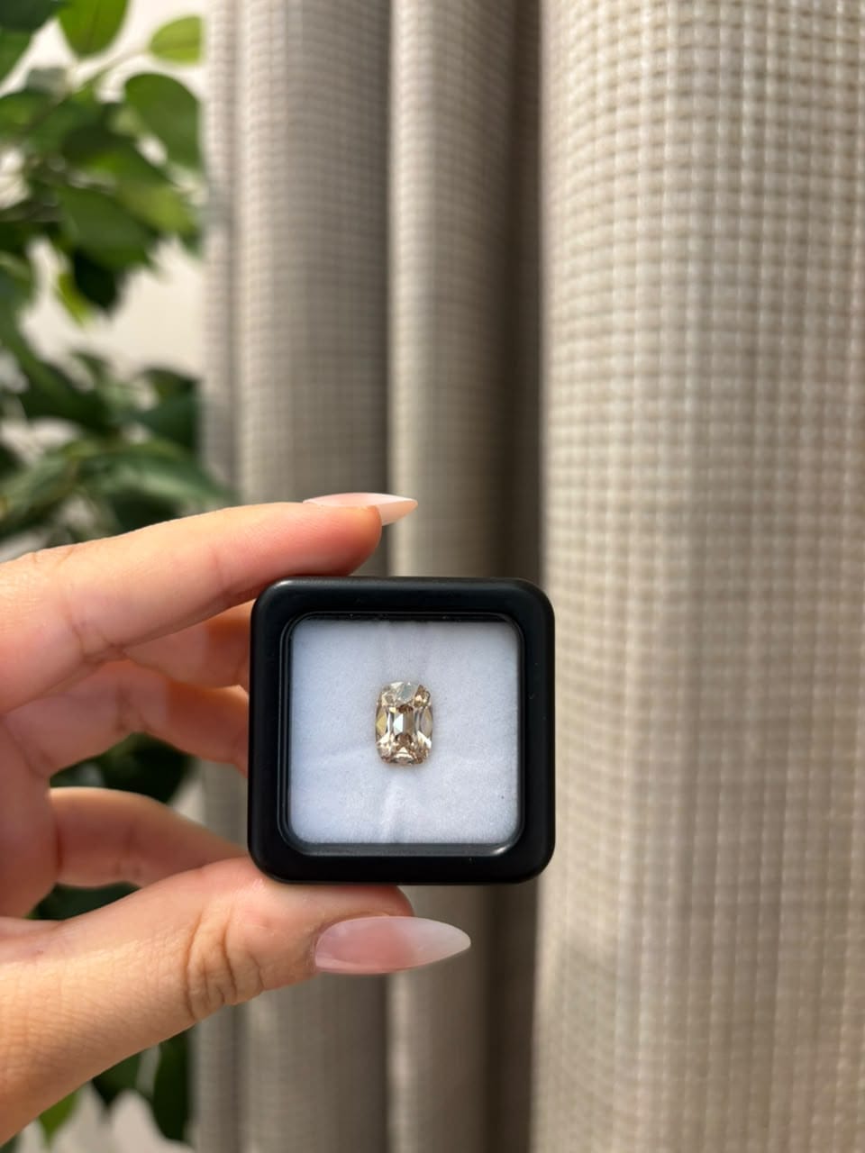 3.06 Ct Old Mine Cushion Cut (Light Brown) VVS2 - House of Quadri