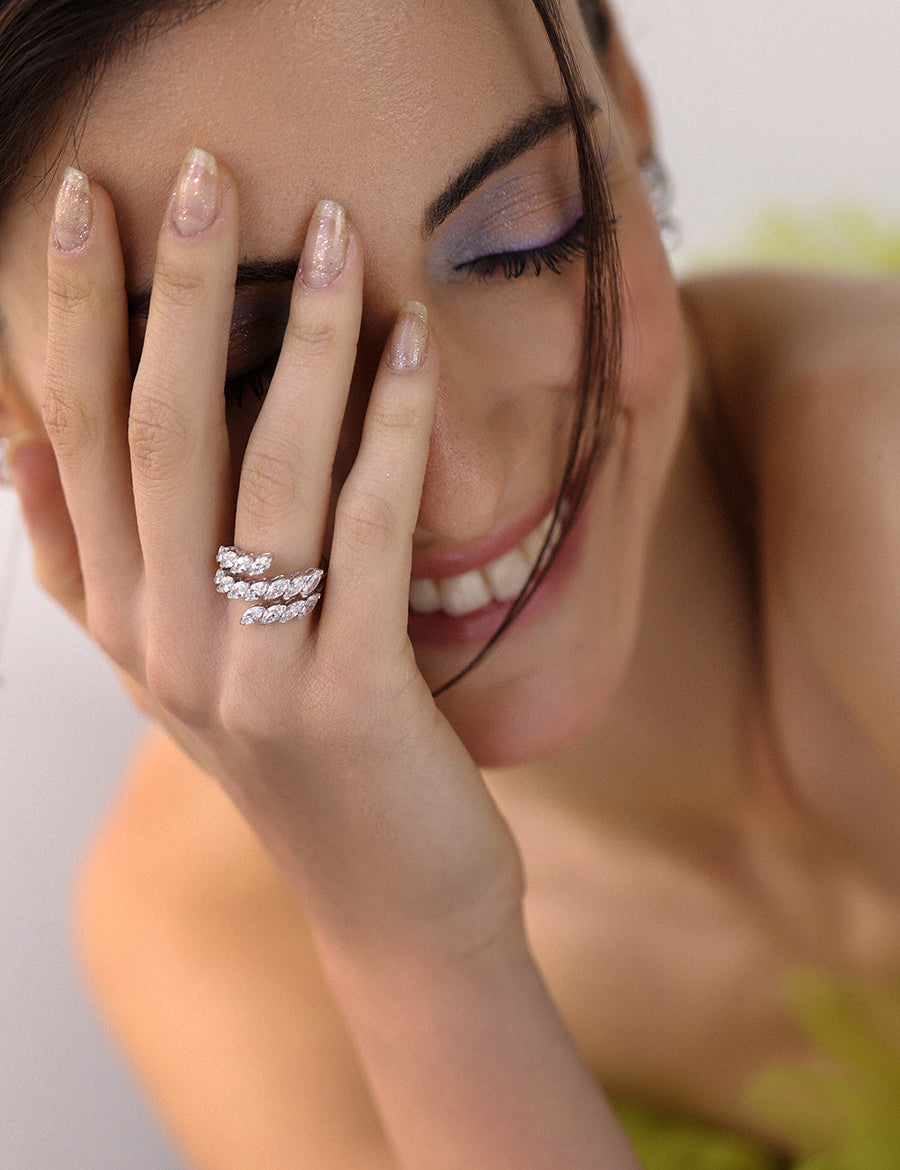 Illuminate Marquee Spiral Ring - House Of Quadri