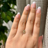 2.09 Ct Oval Modified Brilliant Cut (Light Brown) VVS2