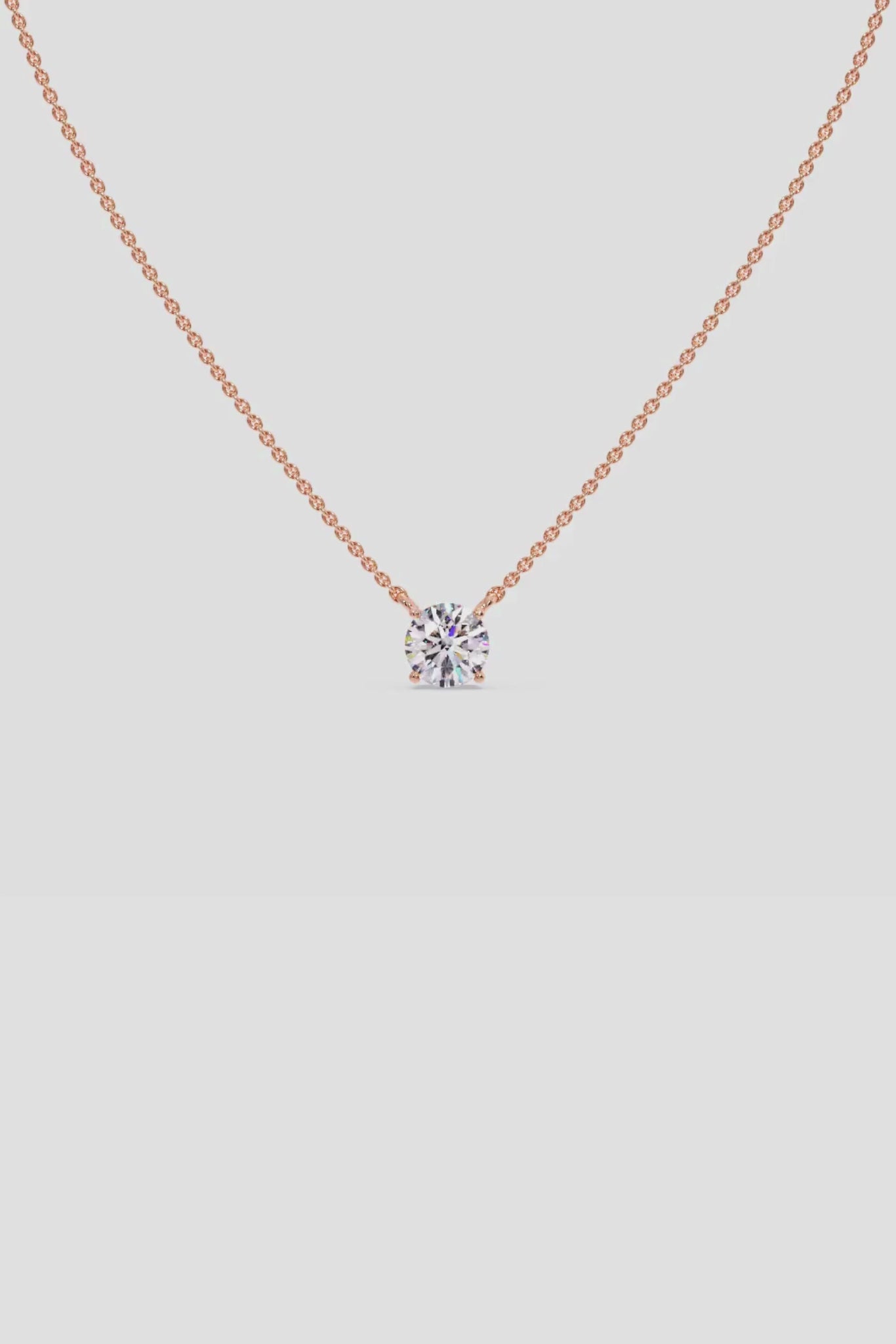1 ct Solitaire Necklace