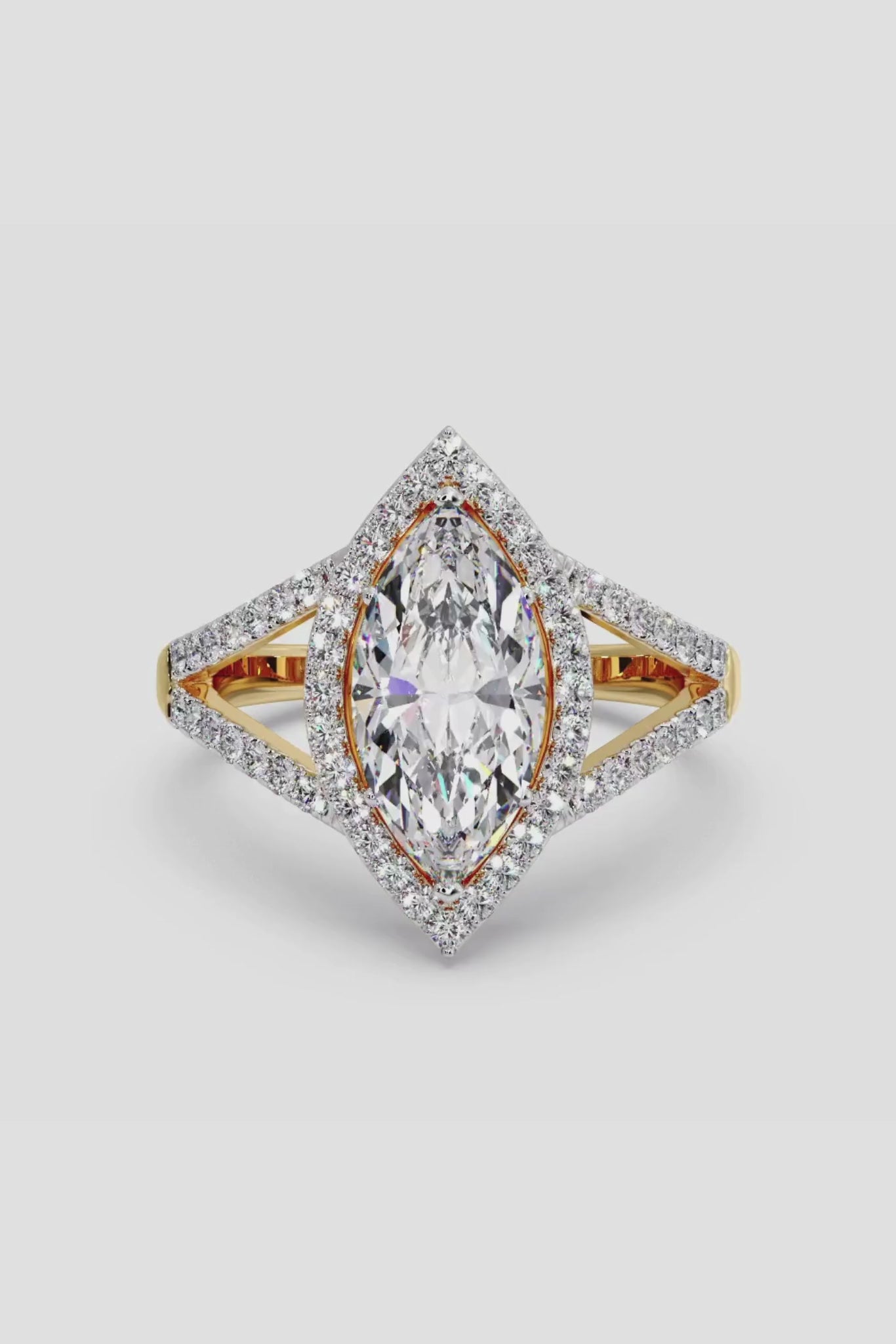 2 ct Marquise Halo Ring