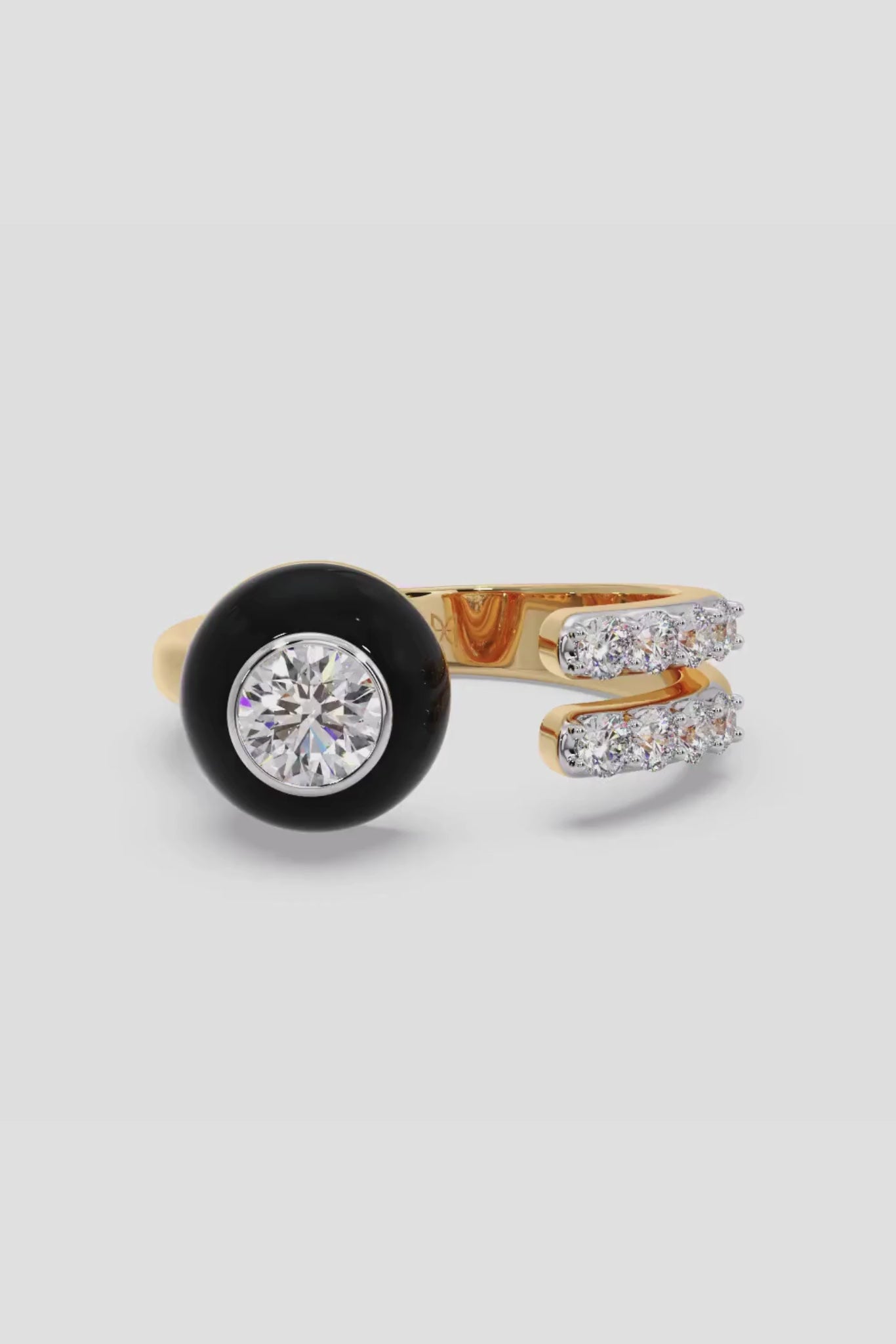 Dome Solitaire Gap Ring