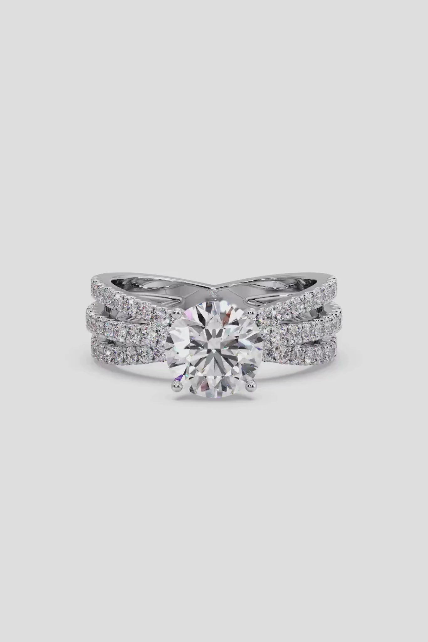 1.5 ct Triple Crossover Solitaire Ring