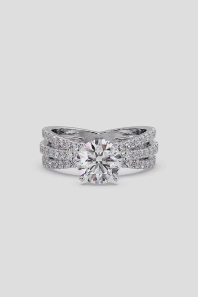 1.5 ct Triple Crossover Solitaire Ring