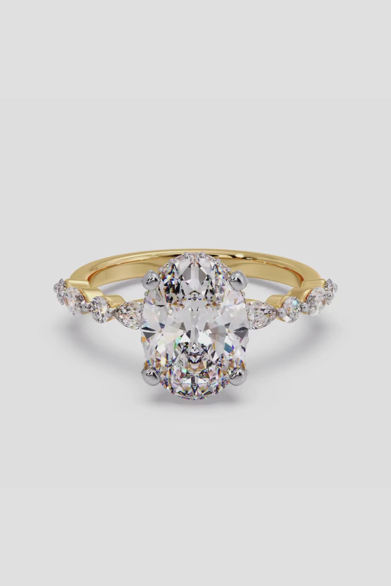 2.5 ct Oval Askew Solitaire Ring