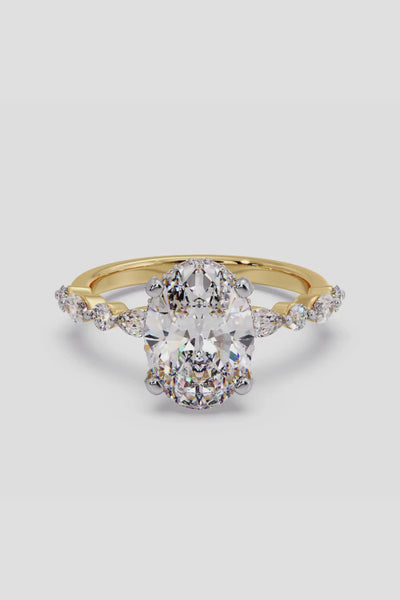 2 ct Oval Askew Solitaire Ring