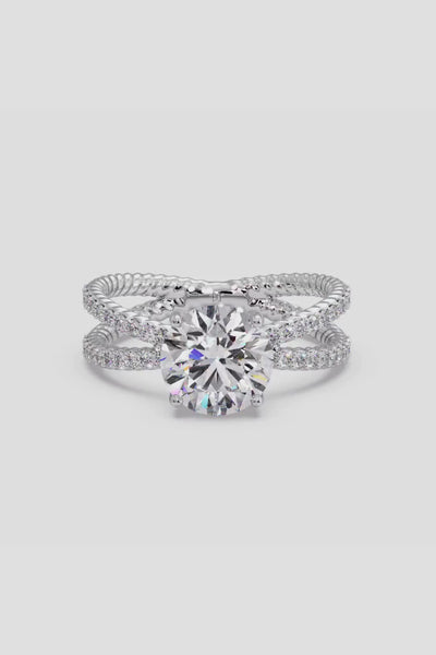 2 ct Crossover Solitaire Ring