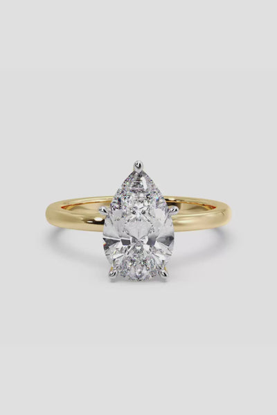 2 ct Pear Solitaire Ring