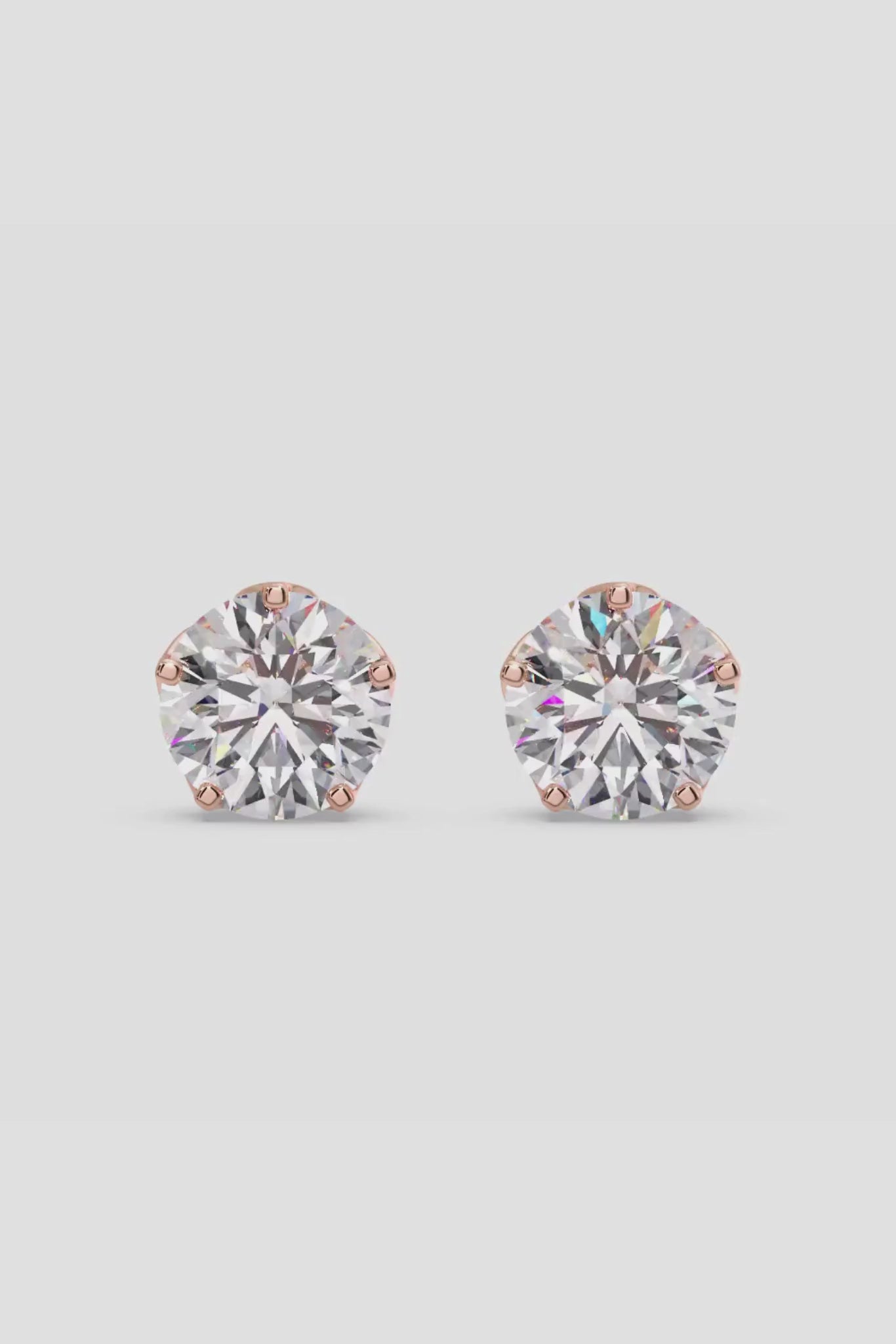 4 ct Solitaire Studs