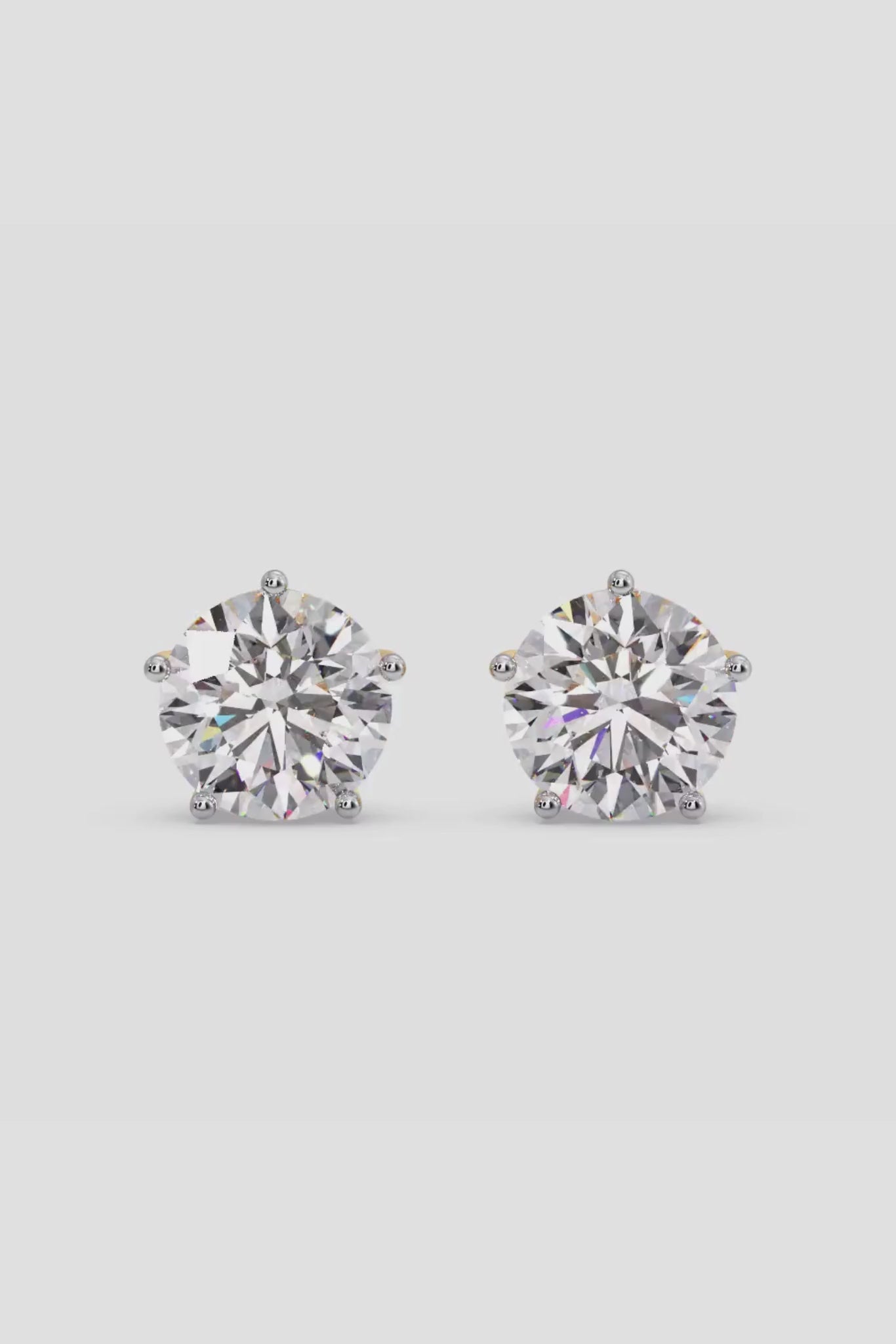 3 ct Solitaire Classic Studs