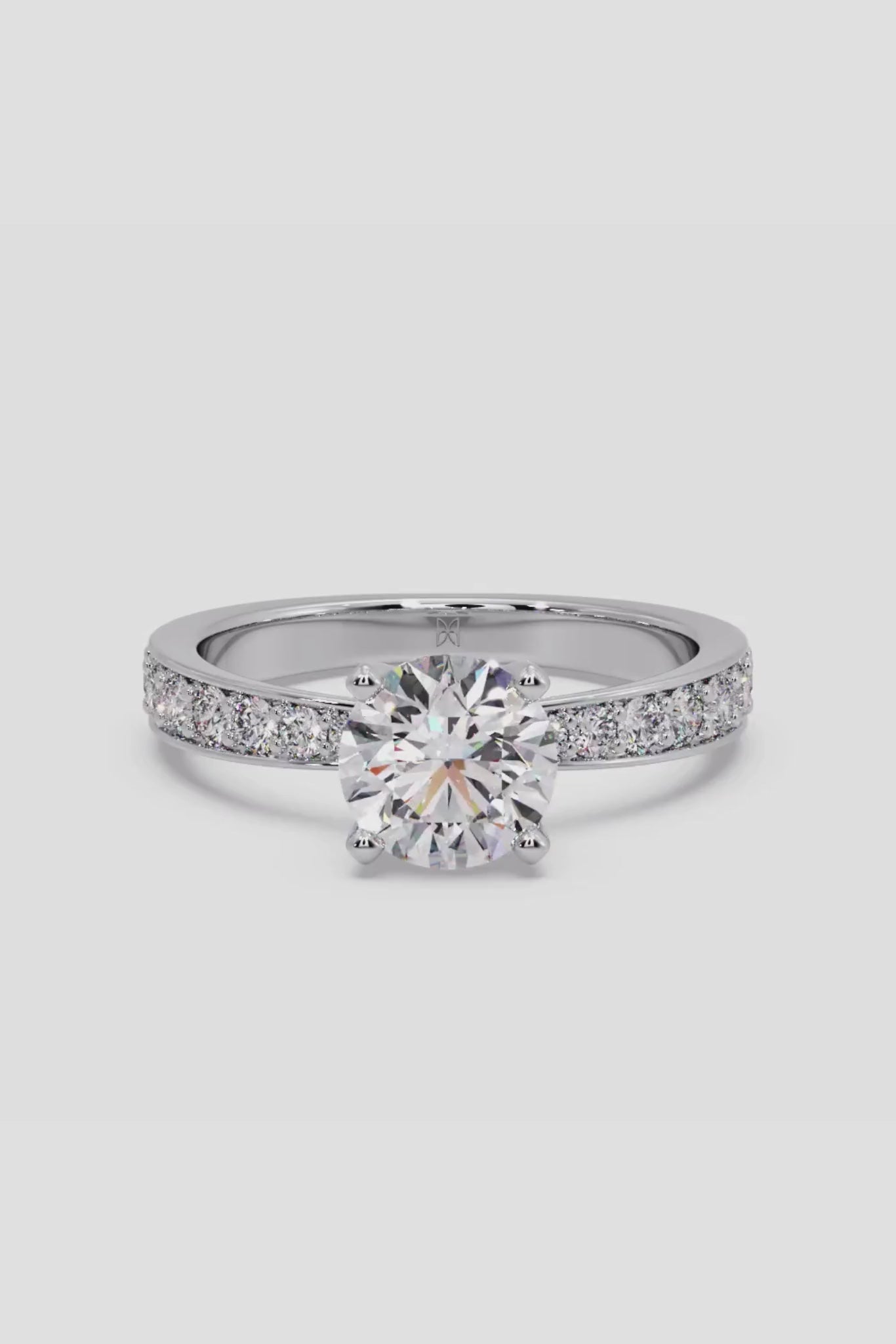 1.5 ct Solitaire Pave Ring