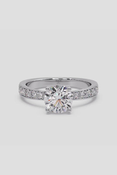1.5 ct Solitaire Pave Ring