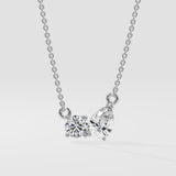 Double Diamond Duo Necklace