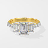 Emra Three Stone Anniversary Ring - House Of Quadri