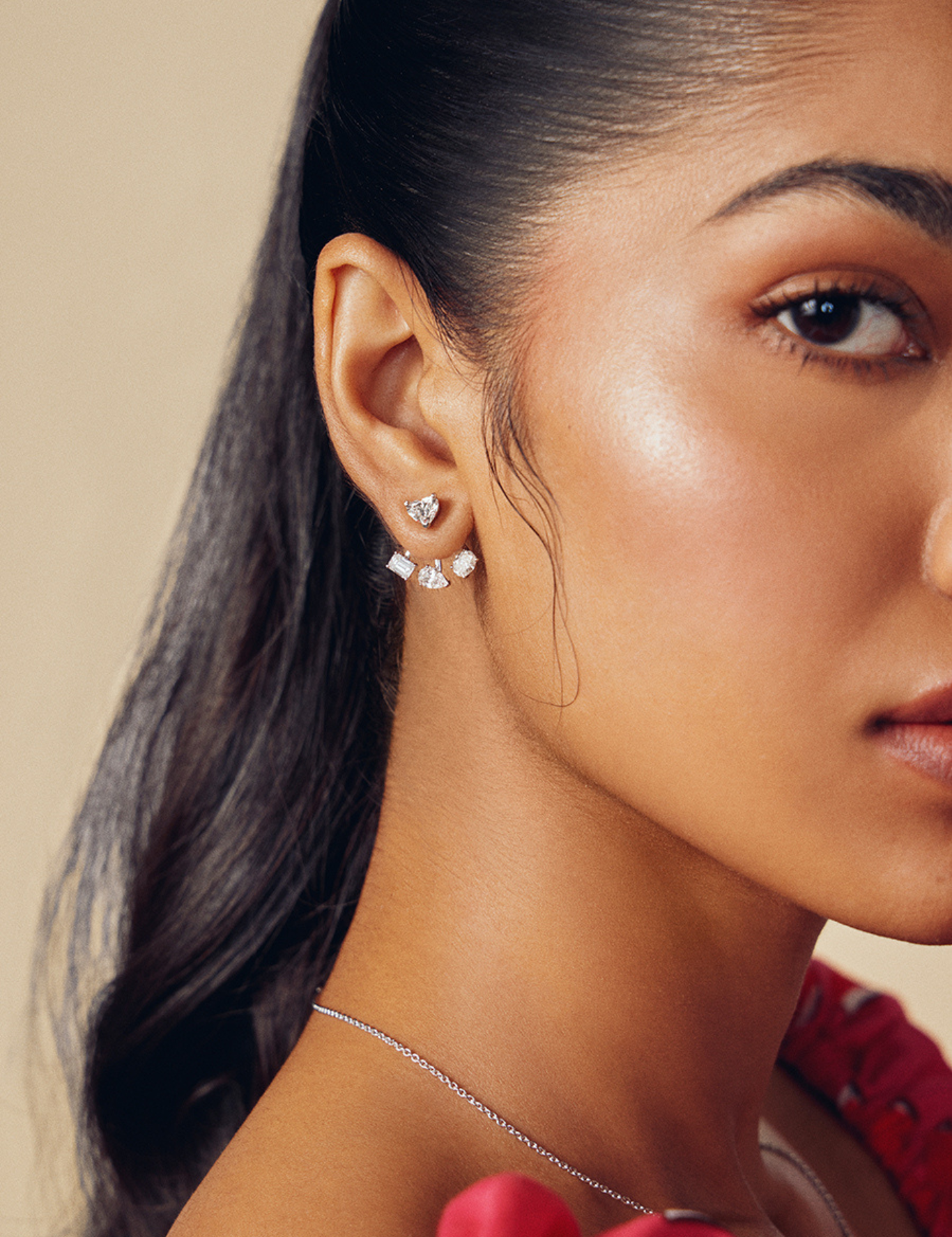 Askew Front & Back Earrings - House Of Quadri