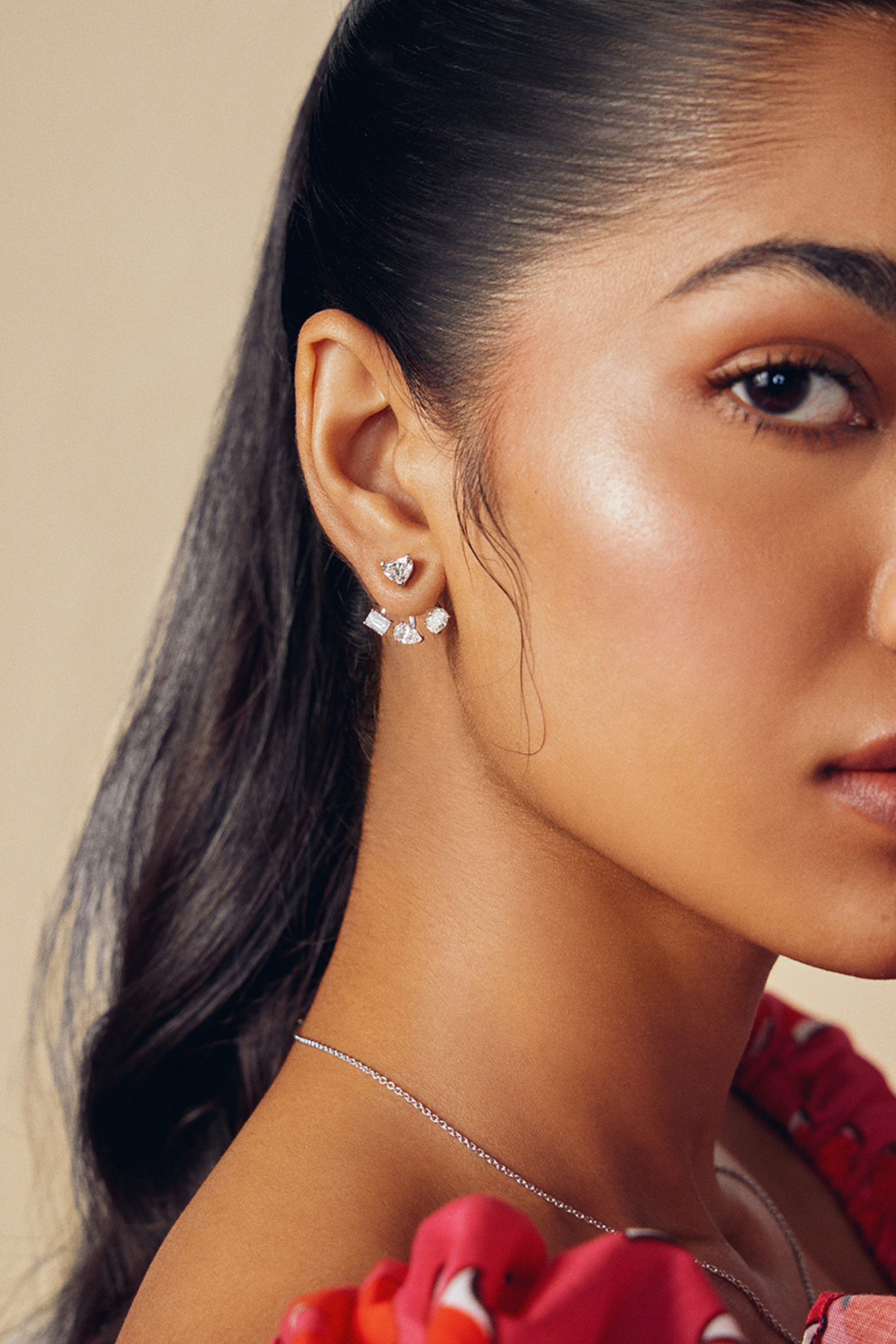 Askew Front & Back Earrings - House Of Quadri