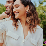 Bubble Diamond Front Hoops - House Of Quadri