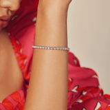 0.08 Ct Crown Tennis Bracelet