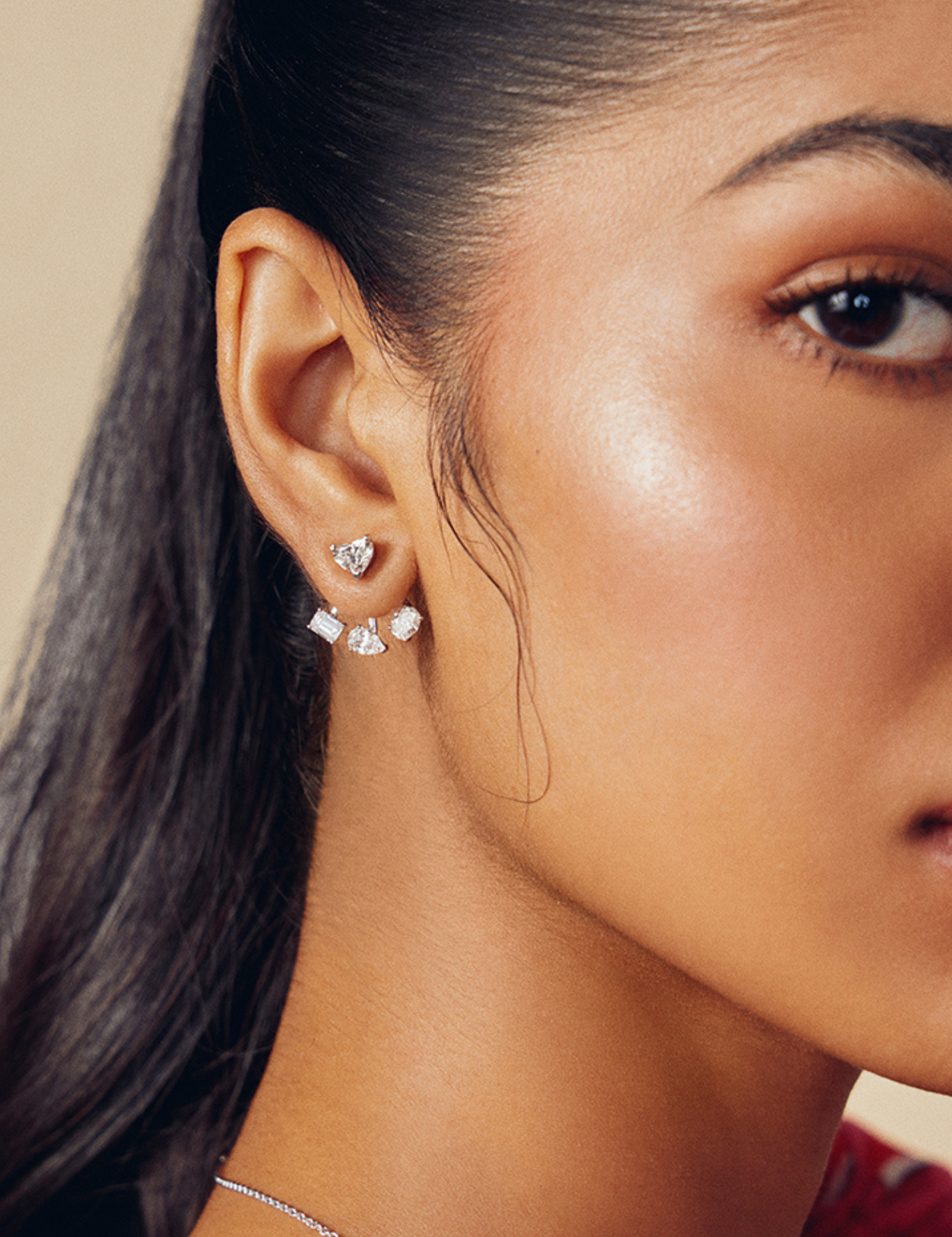 Classic 1ct Heart Studs - House Of Quadri