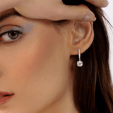 Cushion Halo Solitaire Drop Danglers