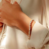 Blended Solitaire Tennis Bracelet