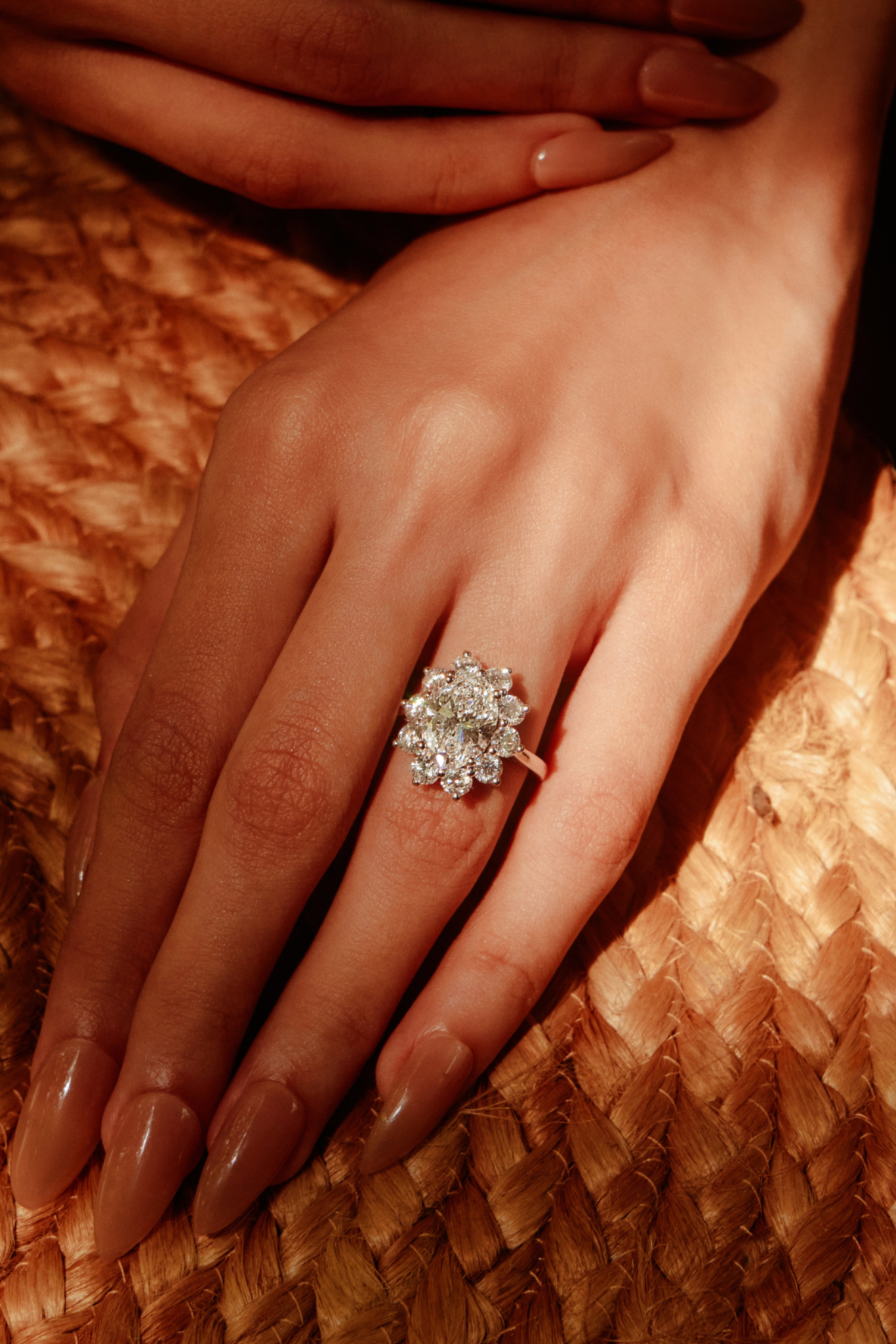 3 ct Sunburst Oval Ring - House Of Quadri