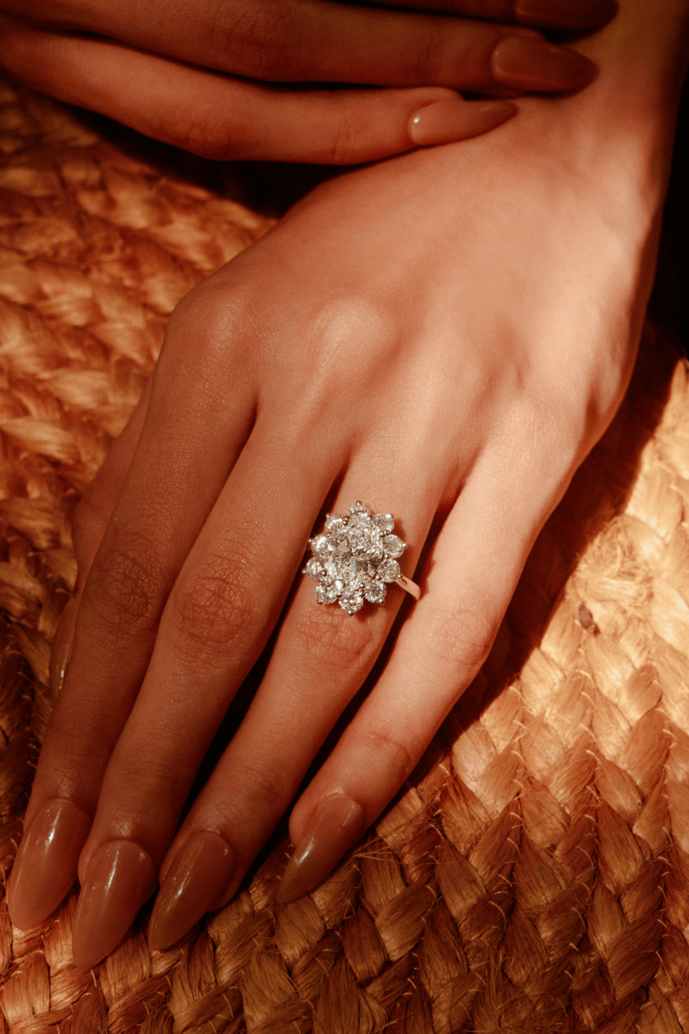3 ct Sunburst Oval Ring - House of Quadri