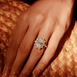 3 ct Sunburst Oval Ring