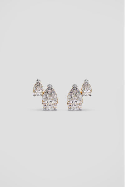 2 ct Pear Duo Studs
