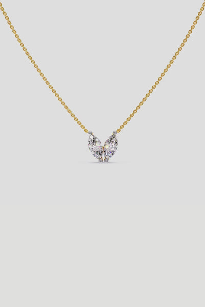 Marquise Heart Duo Necklace