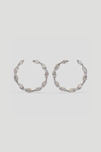 Marquise Diamond Front Hoops