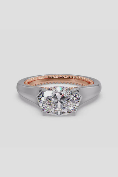 1.5 ct East-West Oval Solitaire Ring