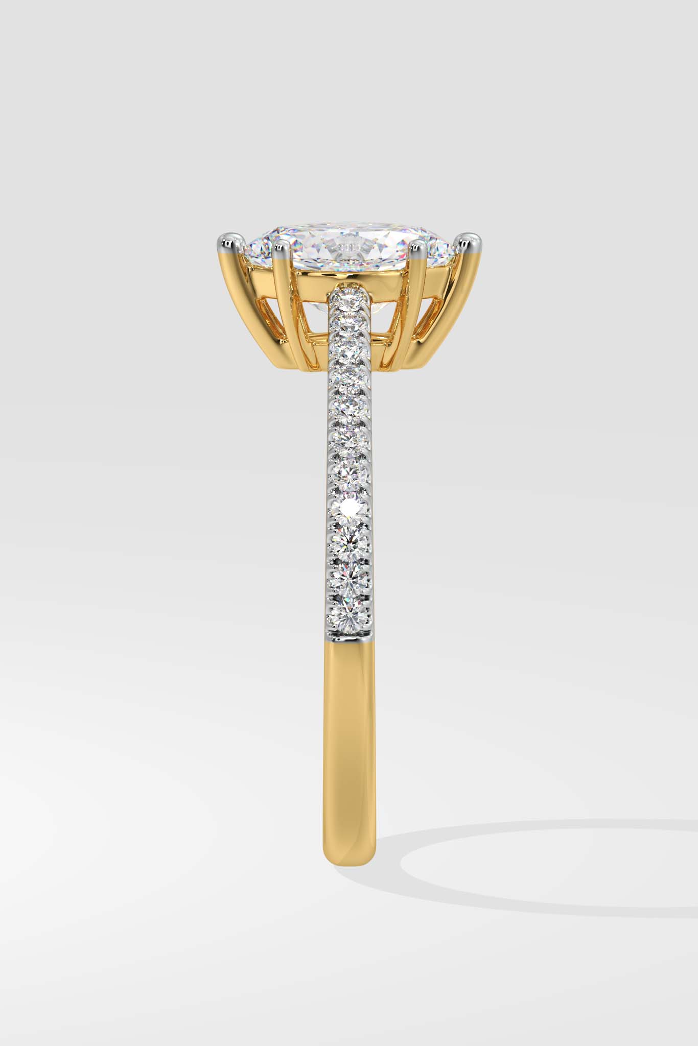 T-Shirt Marquise Solitaire Ring - House Of Quadri