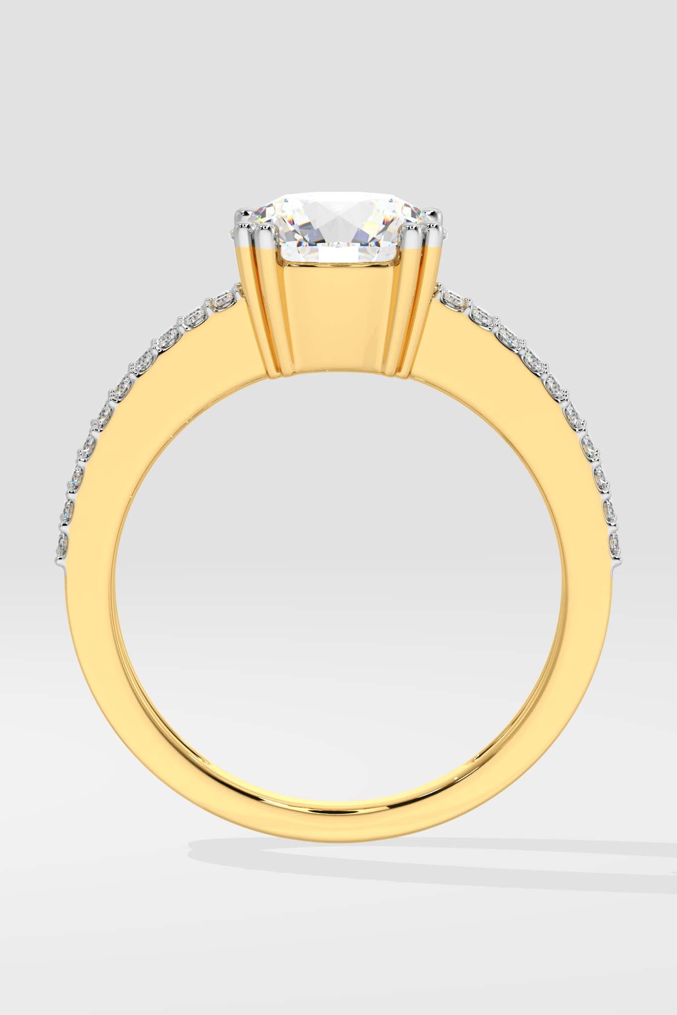 Stellar 2 ct Double Shank Solitaire Ring - House Of Quadri
