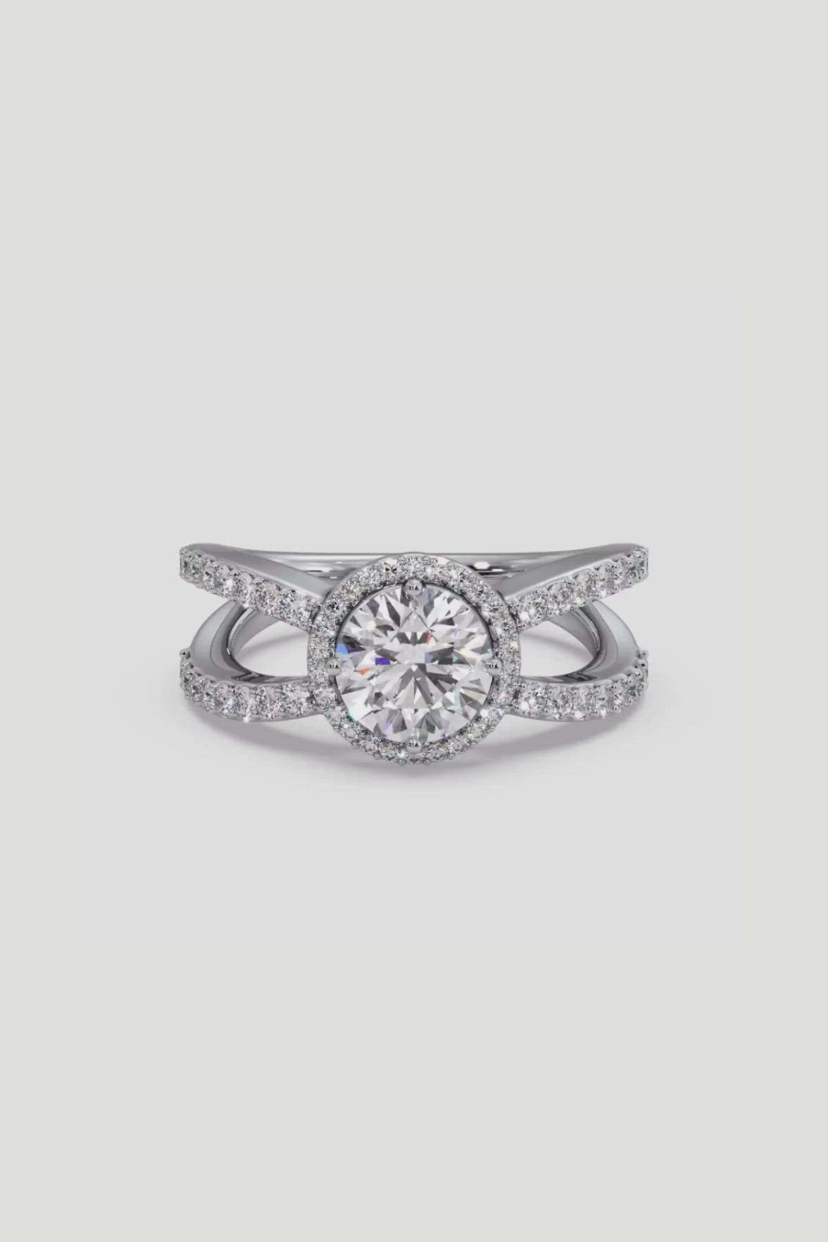 1 ct Crossover Solitaire Ring