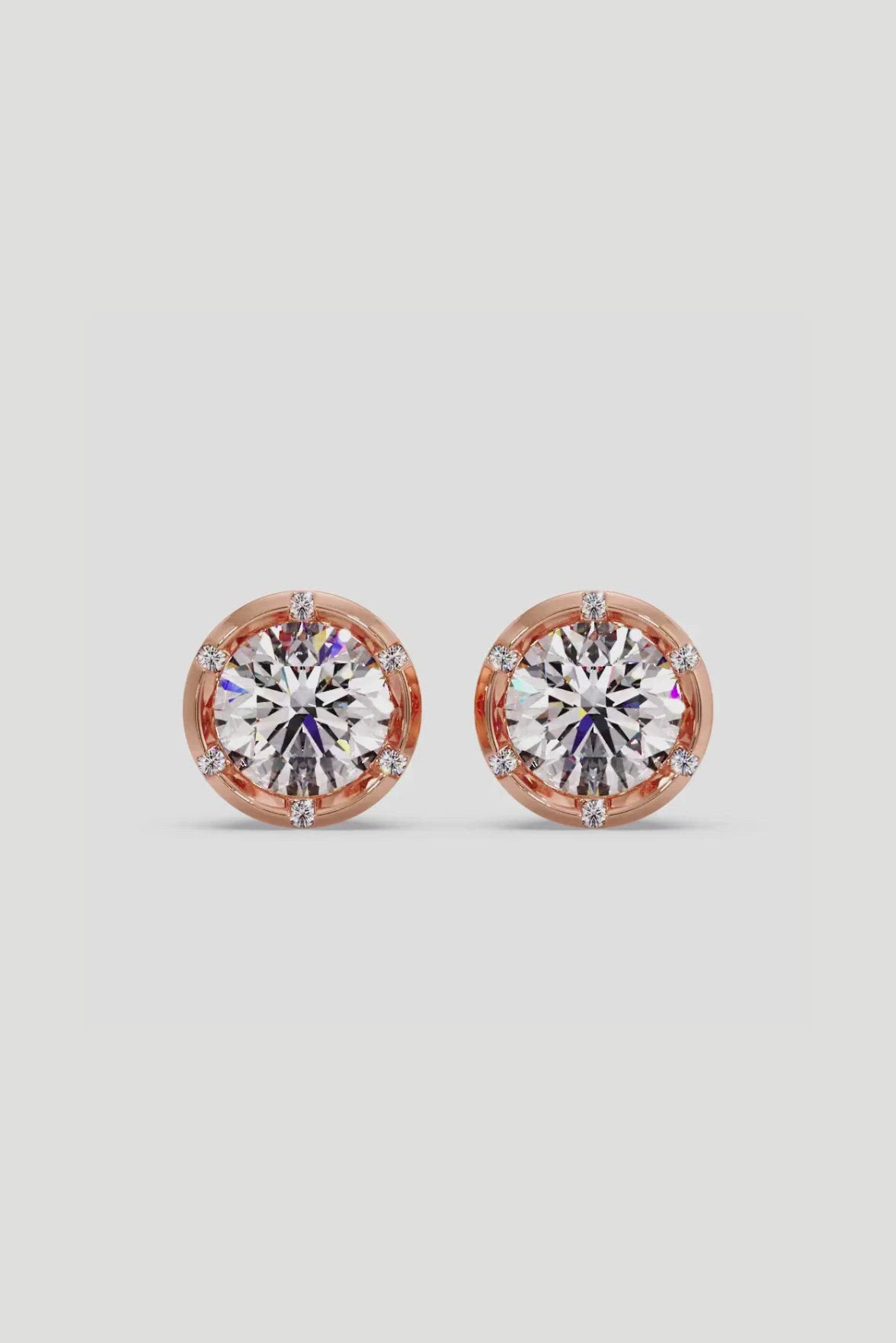 2 ct Spaced Solitaire Studs