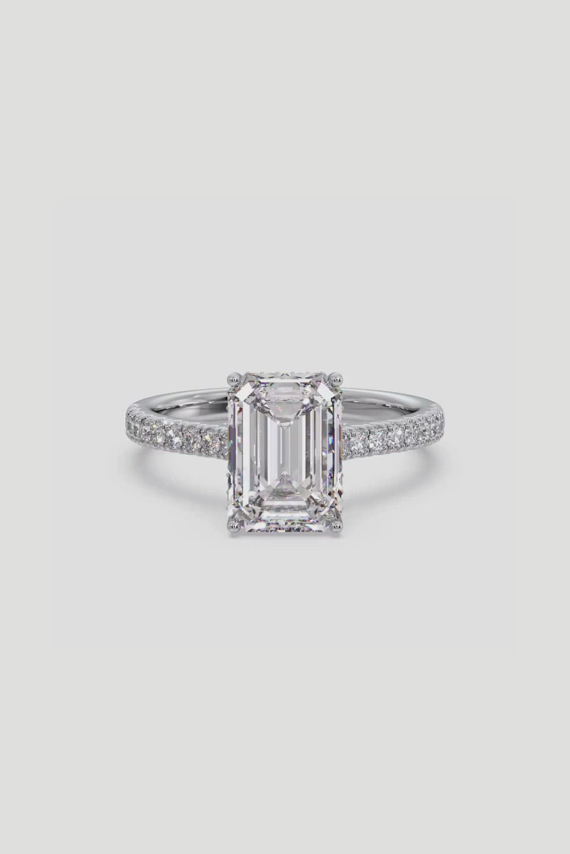 4 ct Invisible Halo Solitaire Ring